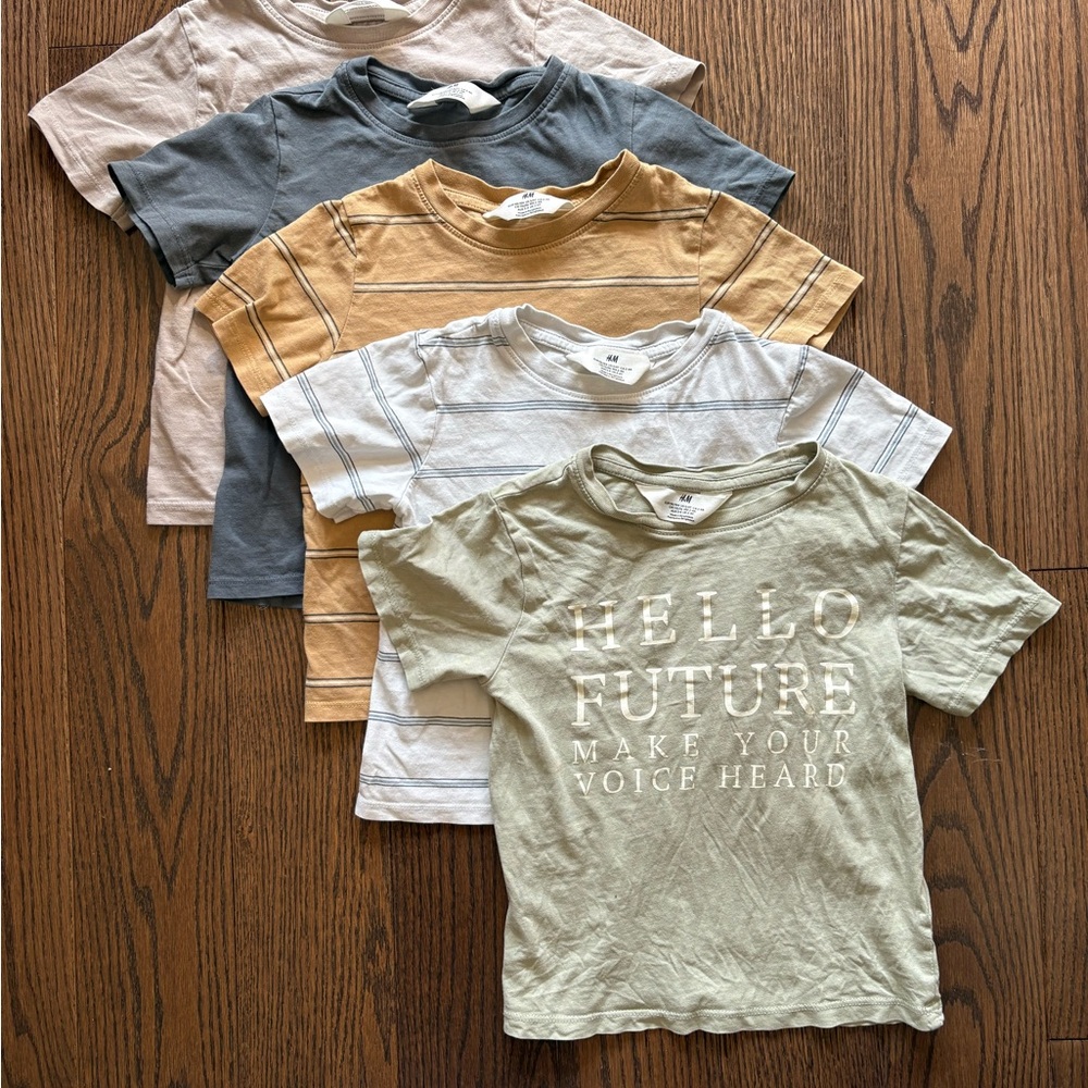 Kids Graphic and Striped T-Shirts Set